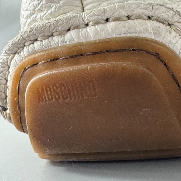 Moschino White Driver Loafers, Size 39 main image 4
